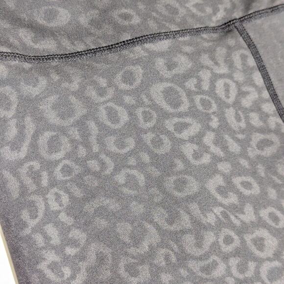 Allfenix Anthropologie Black Liquid Leo 7/8 Leggings Sportswear Leopard Cheetah - Picture 4 of 6